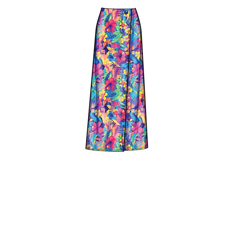 Patron New Look 6734 - Maillot de bain et jupe portefeuille