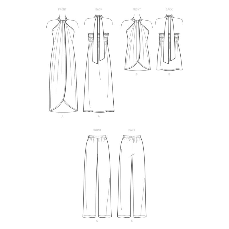 Patron New Look 6736 - Hauts en 2 longueurs et pantalon