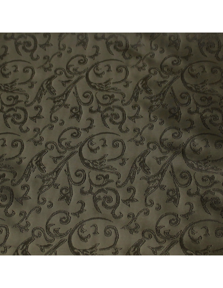 Doublure satin jacquard - Arabesque kaki