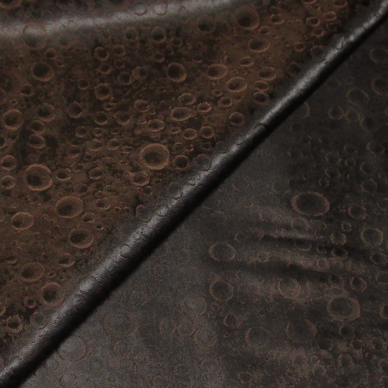 Doublure satin jacquard - Rond hétérogène marron