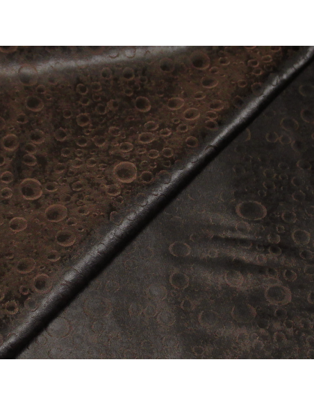 Doublure satin jacquard - Rond hétérogène marron