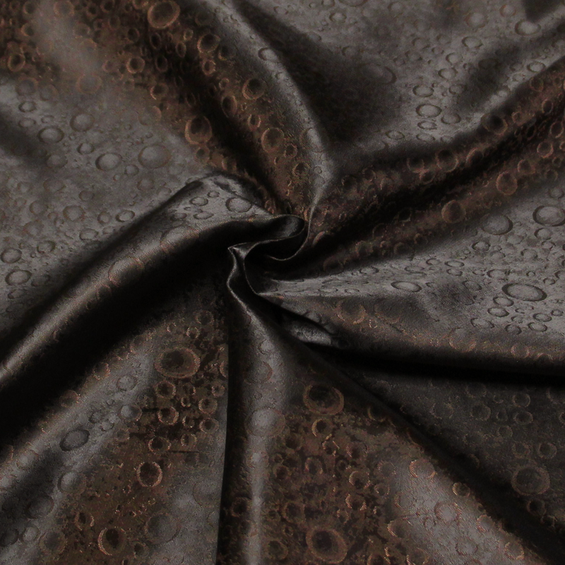 Doublure satin jacquard - Rond hétérogène marron
