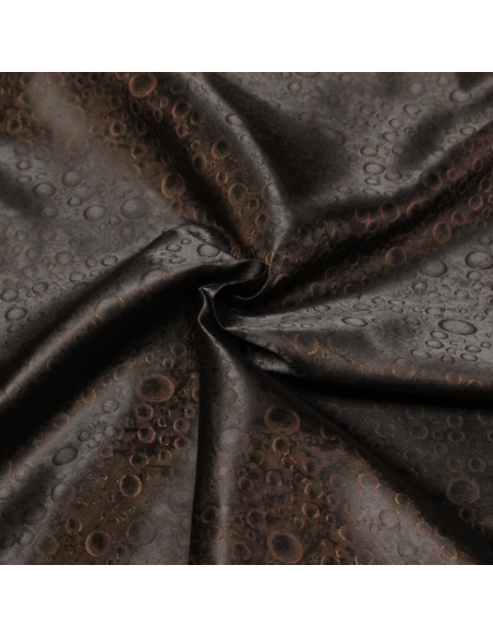 Doublure satin jacquard - Rond hétérogène marron