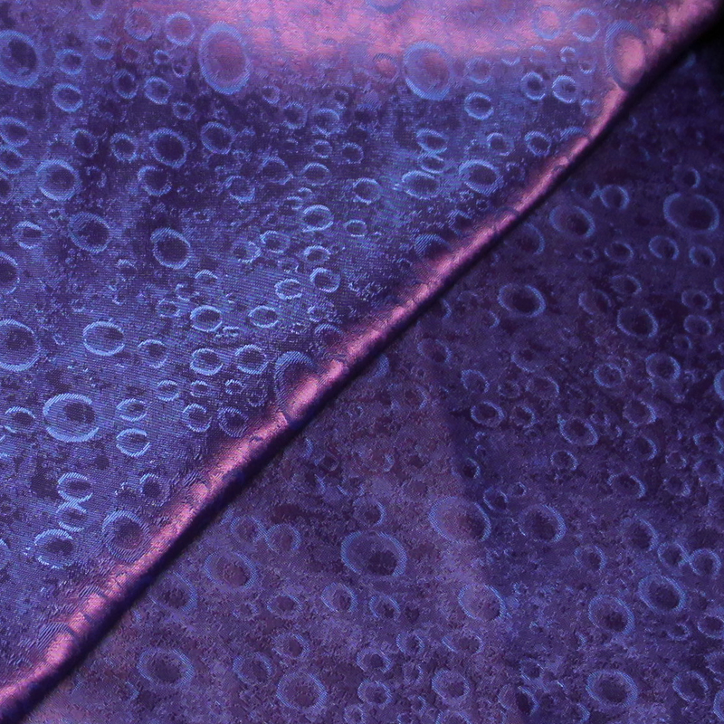 Doublure satin jacquard - Rond hétérogène bleu & violet