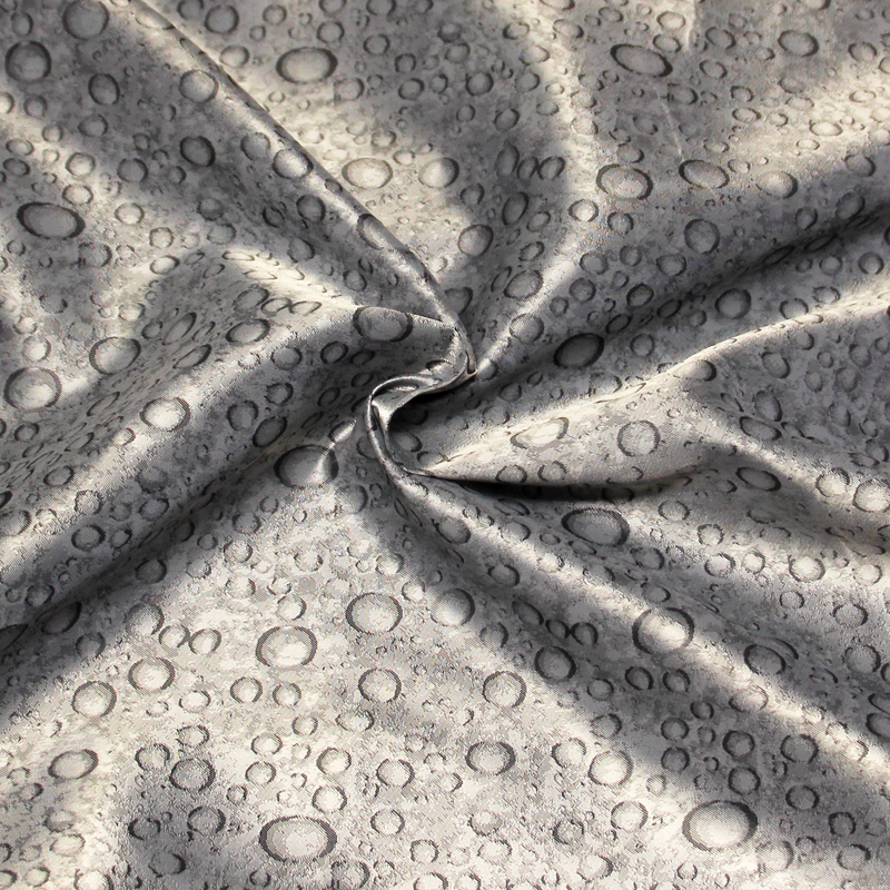 Doublure satin jacquard - Rond hétérogène gris