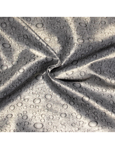 Doublure satin jacquard - Rond hétérogène gris