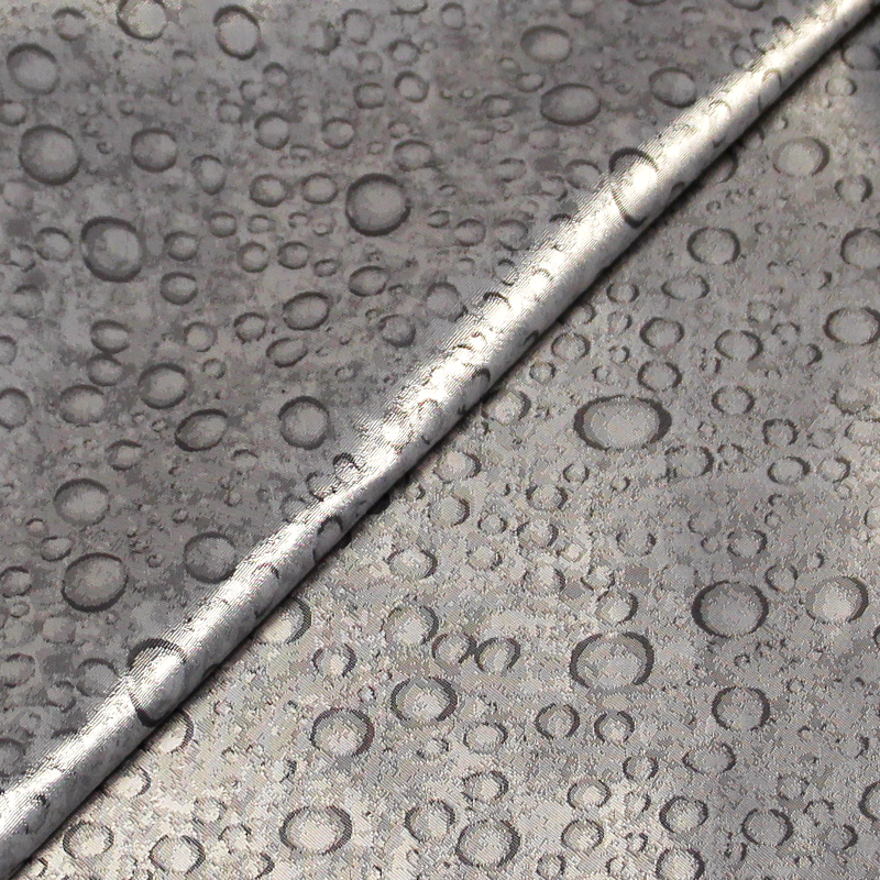 Doublure satin jacquard - Rond hétérogène gris