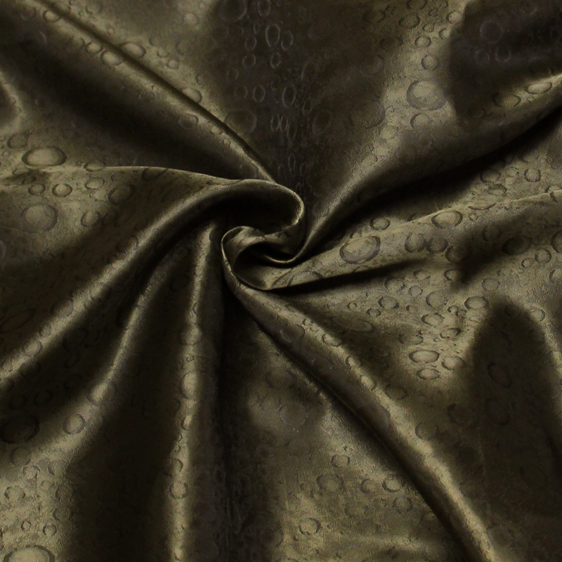 Doublure satin jacquard - Rond hétérogène kaki