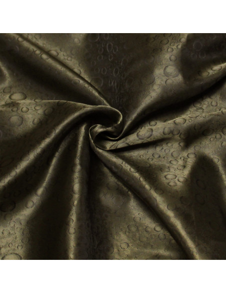 Doublure satin jacquard - Rond hétérogène kaki