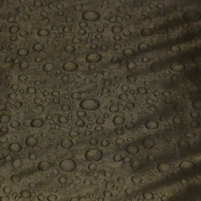Doublure satin jacquard - Rond hétérogène kaki