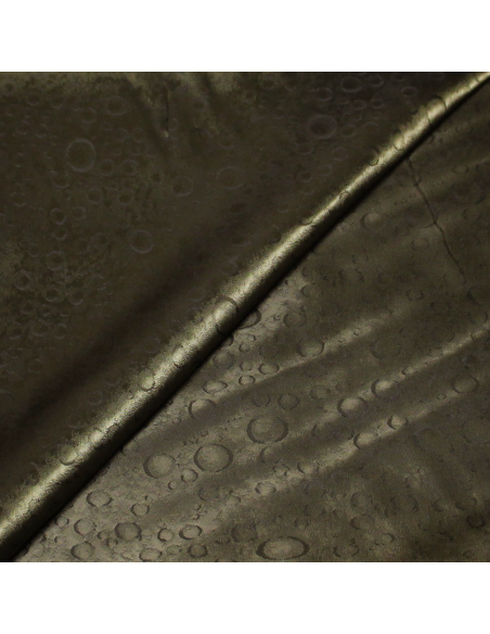 Doublure satin jacquard - Rond hétérogène kaki