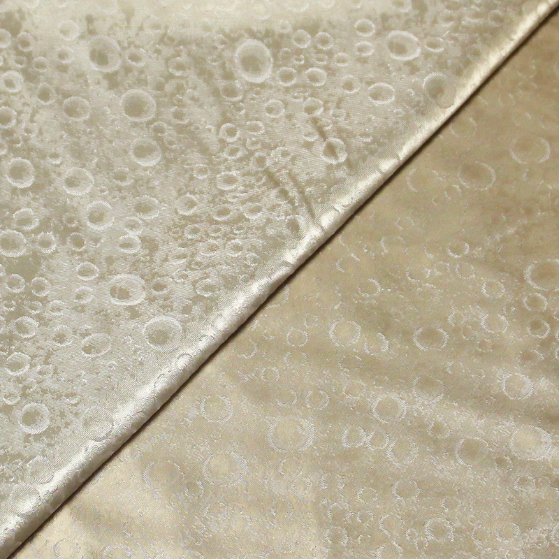 Doublure satin jacquard - Rond hétérogène écru