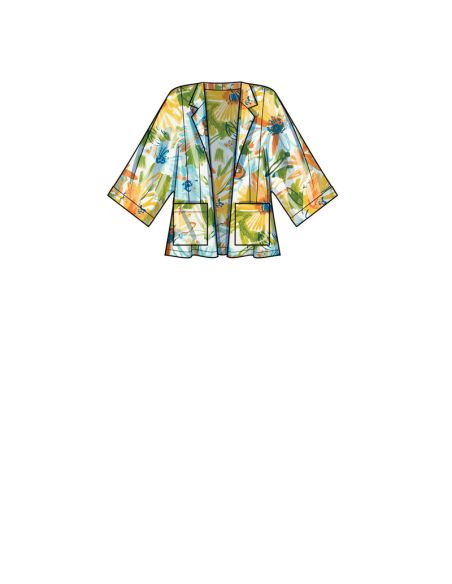 Patron New Look 6737 - Veste, haut cache cœur et short