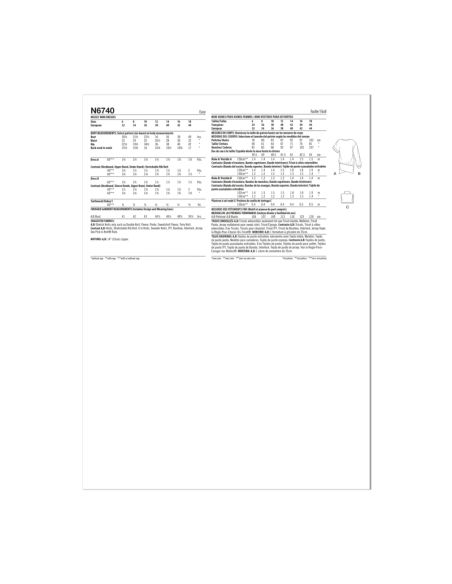 Patron New Look 6740 - Robe courte