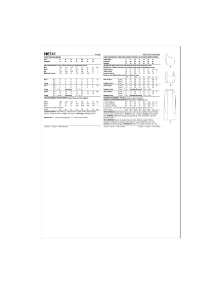 Patron New Look 6741 - Robe deux pièces