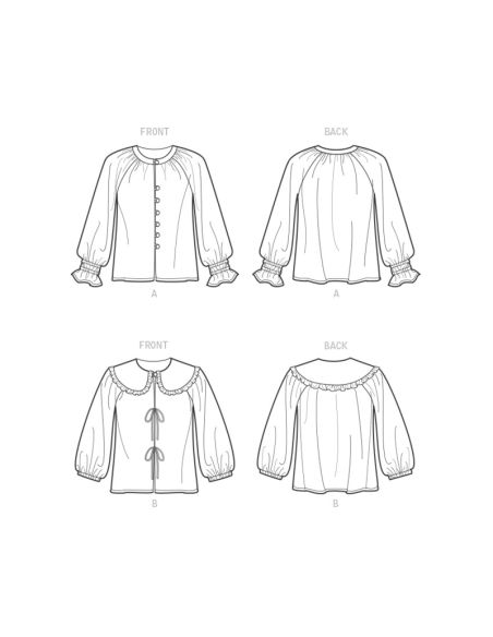 Patron New Look 6743 - Top avec variantes