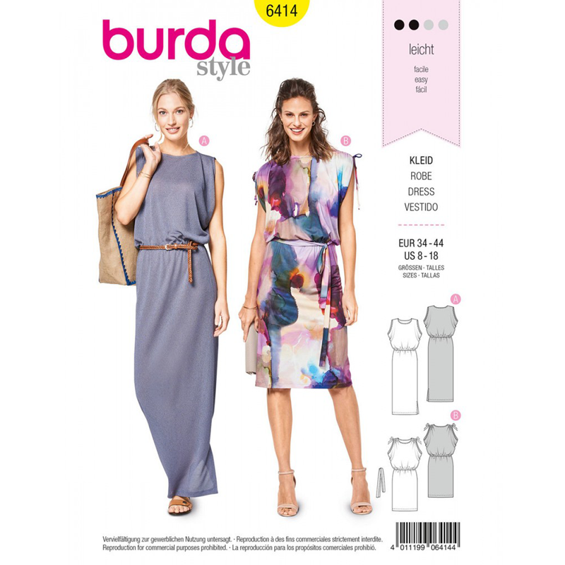 Patron Burda n°6414 : Robes