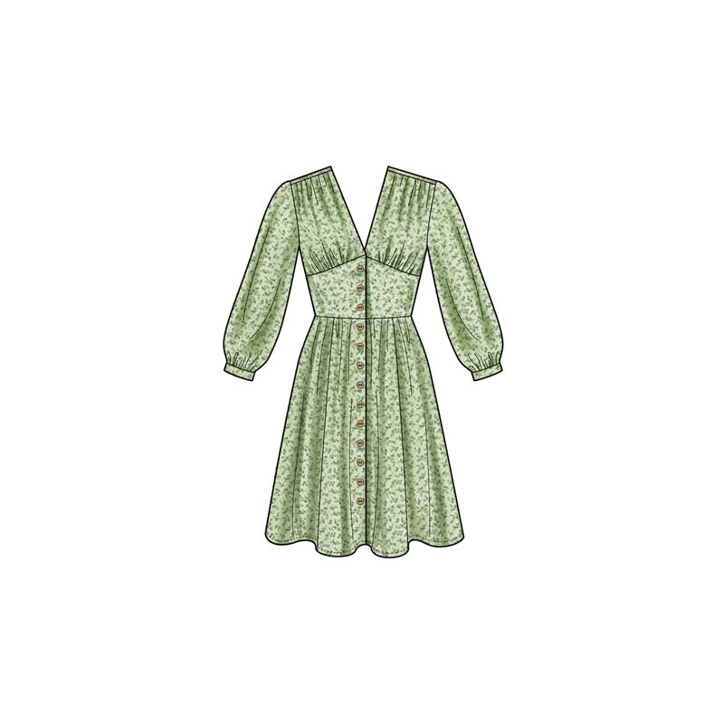 Patron New Look 6749 - Robe boutonnée