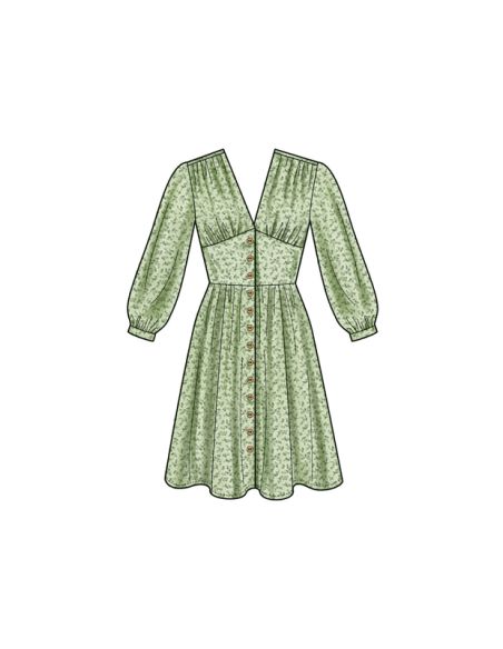 Patron New Look 6749 - Robe boutonnée