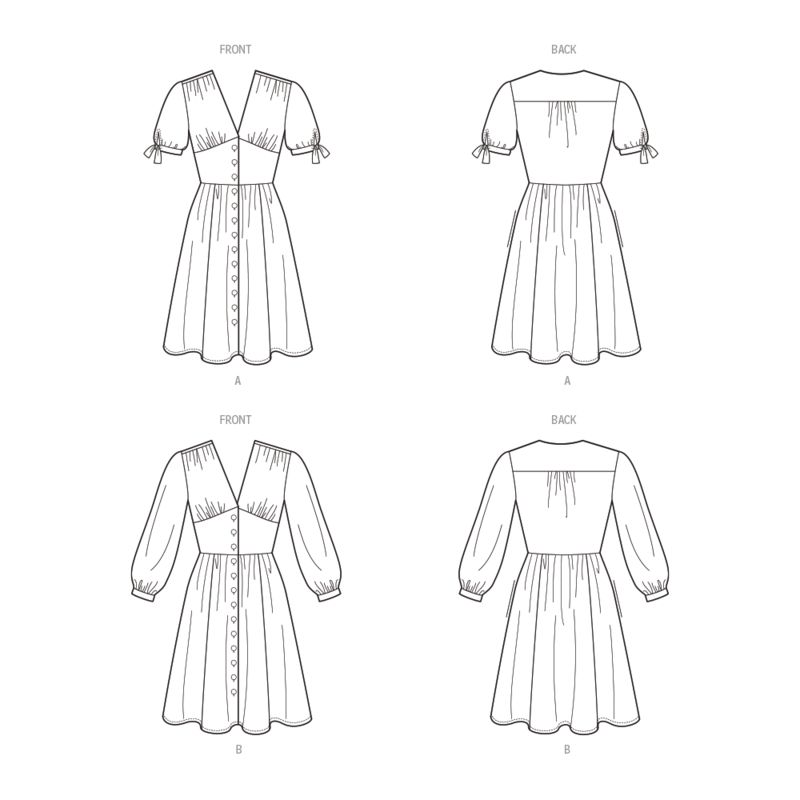 Patron New Look 6749 - Robe boutonnée