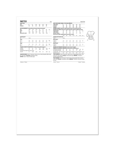 Patron New Look 6753 - Top