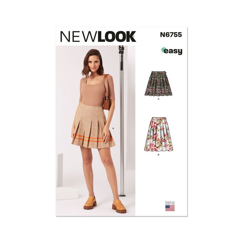 Patron New Look 6755 - Jupe plissée