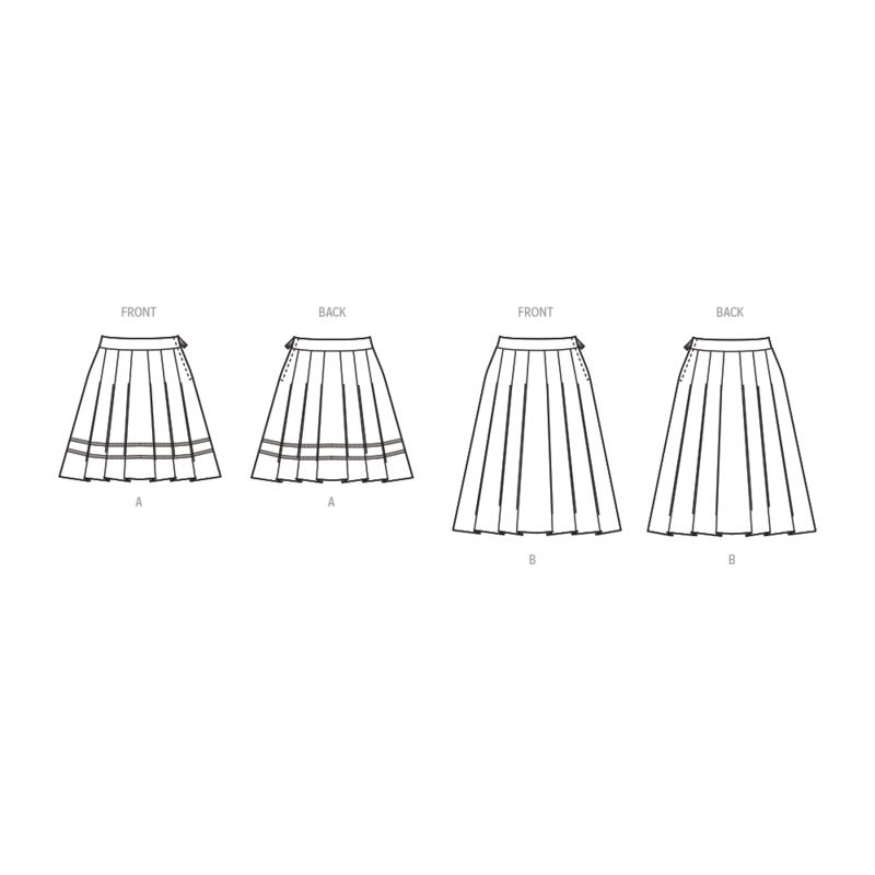 Patron New Look 6755 - Jupe plissée