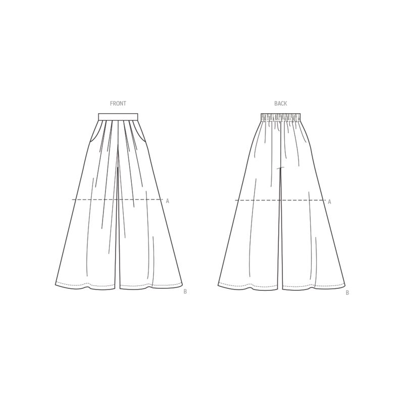 Patron New Look 6756 - Shorts en pantalons amples