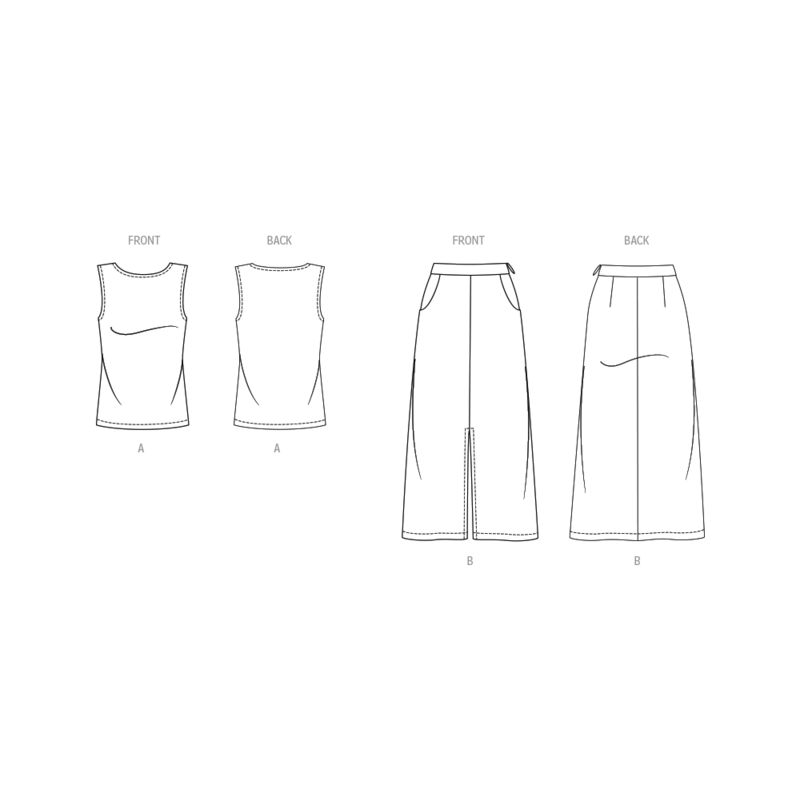 Patron New Look 6757 - Haut et jupe