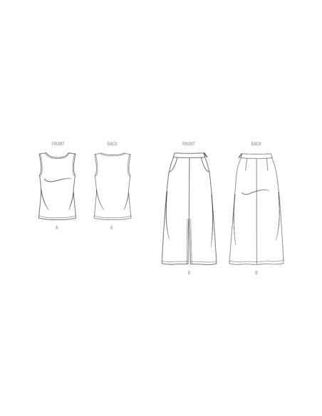 Patron New Look 6757 - Haut et jupe