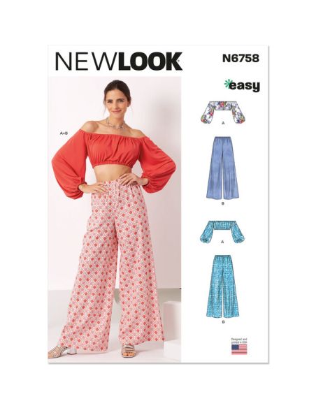 Patron New Look 6758 - Haut et pantalon