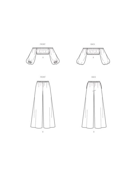 Patron New Look 6758 - Haut et pantalon