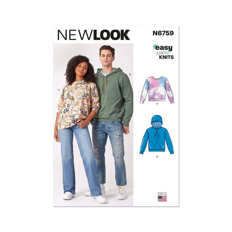 Patron New Look 6759 - Pantalon cargo unisexe