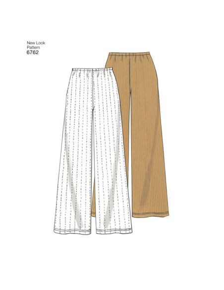 Patron New Look 6762 - Ensemble jupe/pantalon, Tee-Shirt