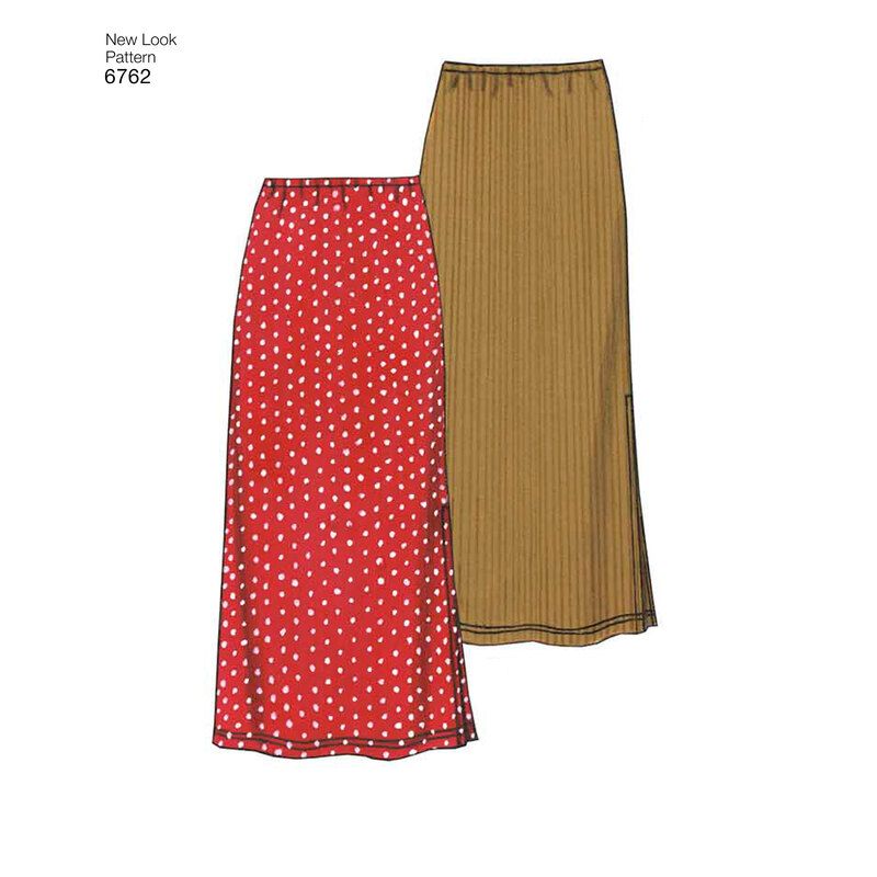 Patron New Look 6762 - Ensemble jupe/pantalon, Tee-Shirt