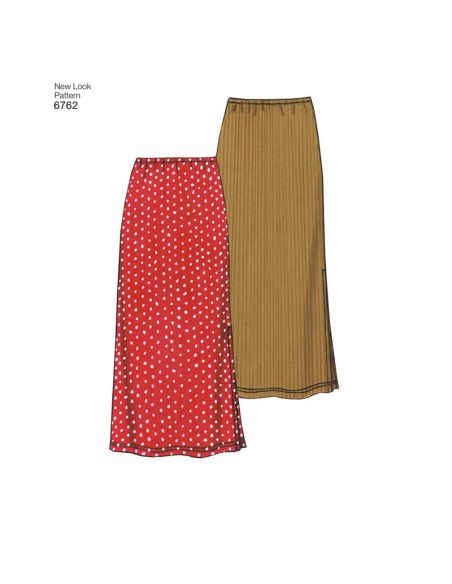 Patron New Look 6762 - Ensemble jupe/pantalon, Tee-Shirt