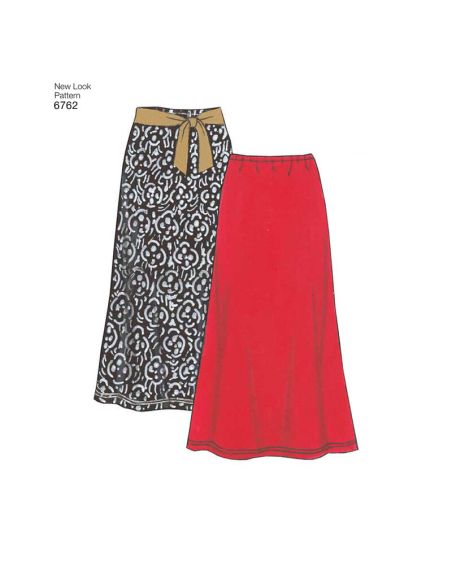 Patron New Look 6762 - Ensemble jupe/pantalon, Tee-Shirt