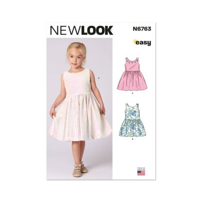 Patron New Look 6763 - Robe enfant