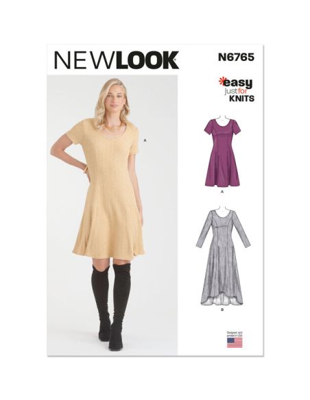 Patron New Look 6765 - Robe en tricot