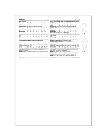 Patron New Look 6765 - Robe en tricot