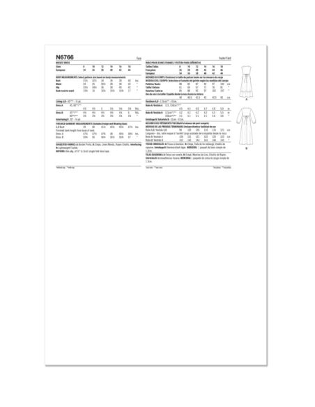 Patron New Look 6766 - Robe