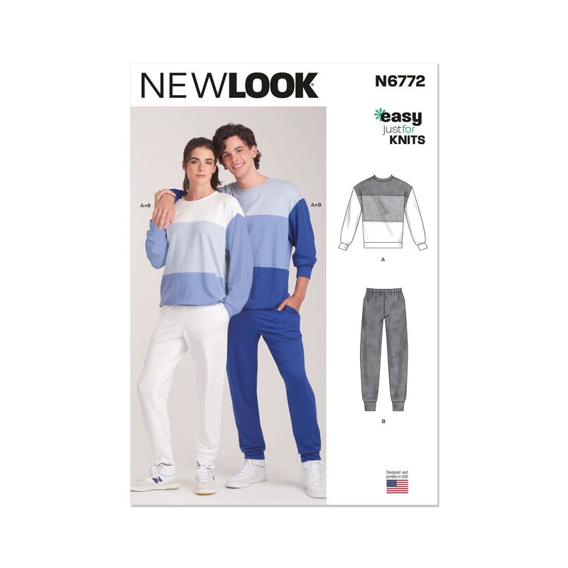 Patron New Look 6772 - Haut et pantalon unisex