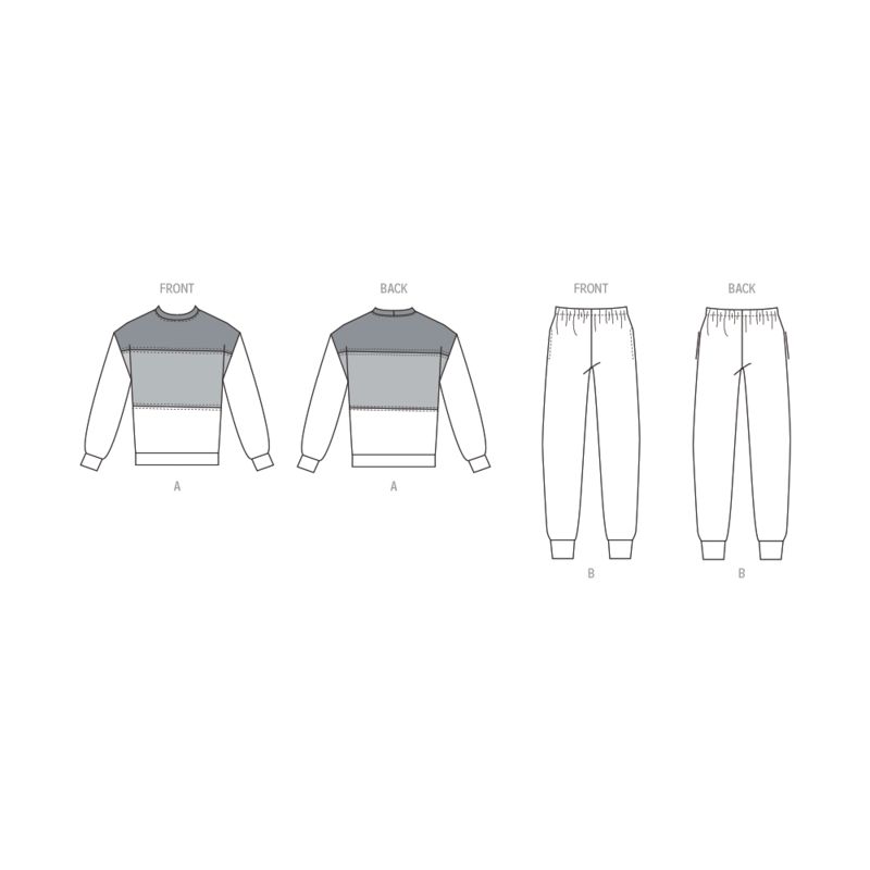 Patron New Look 6772 - Haut et pantalon unisex