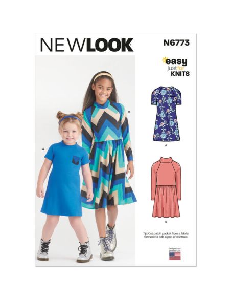 Patron New Look 6773 - Robe en tricot pour enfants