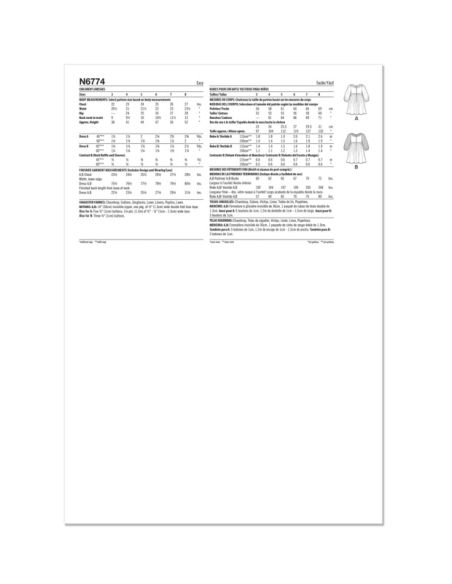 Patron New Look 6774 - Robe pour enfants