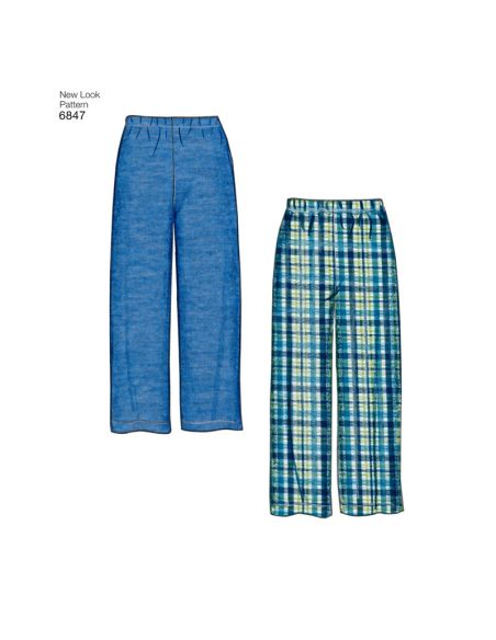 Patron New Look 6847 - Ensemble de nuit, pyjamas, peignoirs