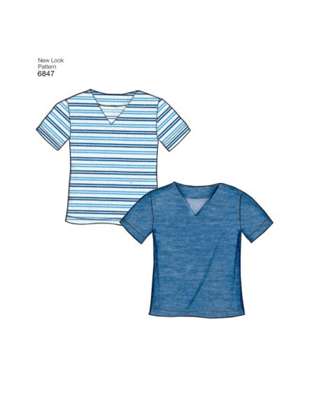 Patron New Look 6847 - Ensemble de nuit, pyjamas, peignoirs