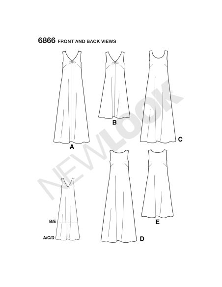 Patron New Look 6866 - Robe