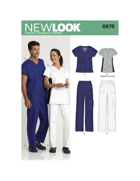 Patron New Look 6876 - Ensemble médical