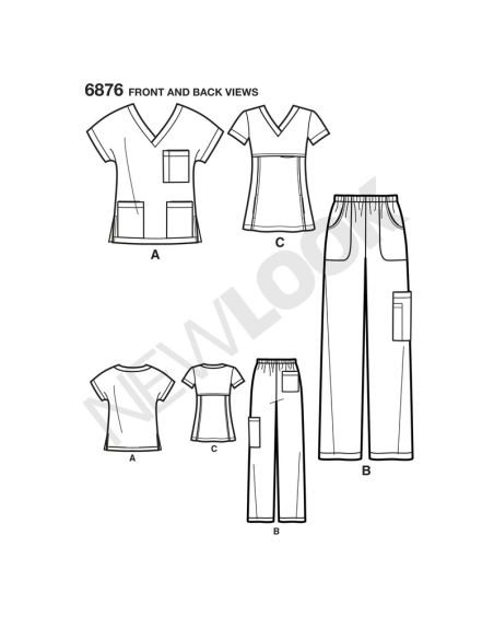 Patron New Look 6876 - Ensemble médical